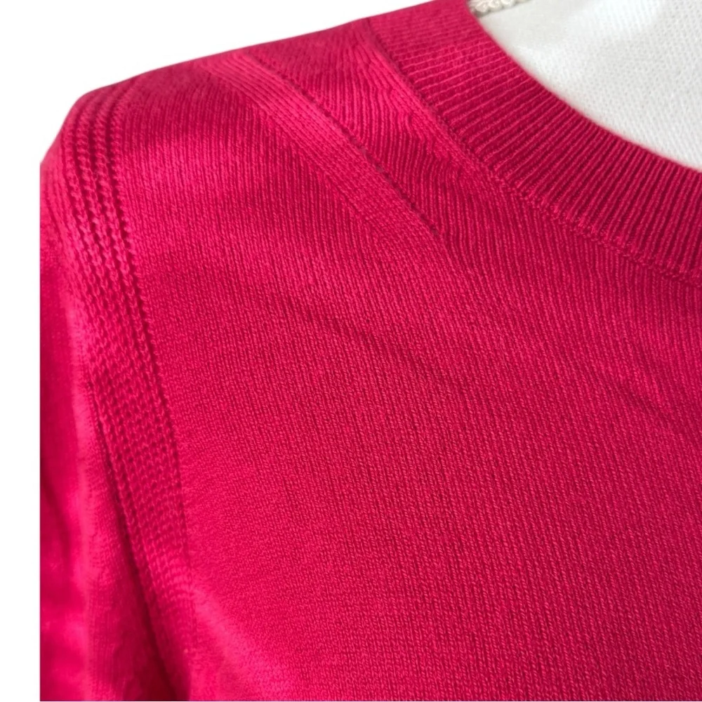 Beautiful Loft Pink and White Layered Chiffon Sweater - Picture 5 of 10